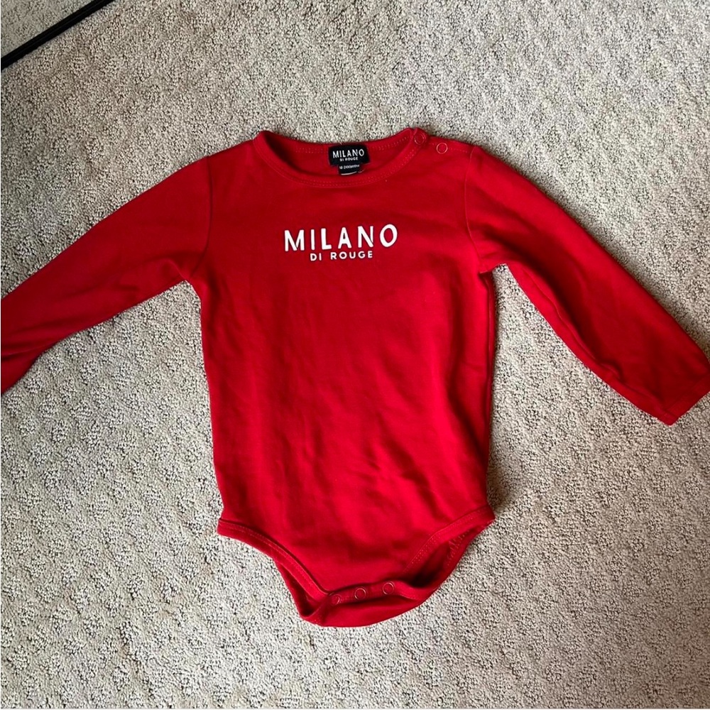 Milano Di Rouge Vibrant Red Infant Top